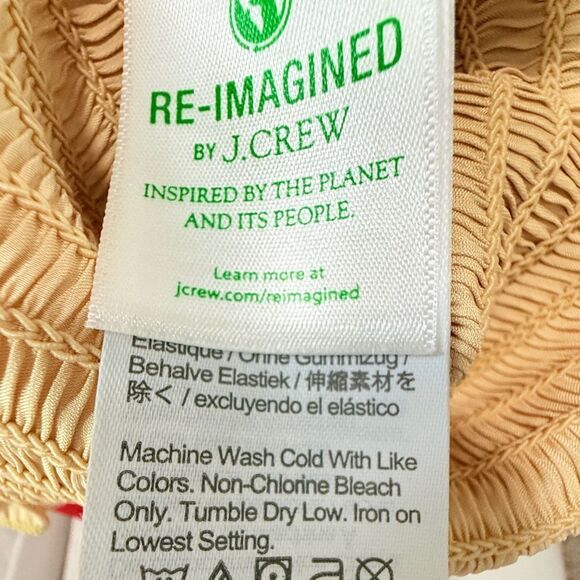 J. Crew Gold Ruched Cropped Blouse - Picture 6 of 7